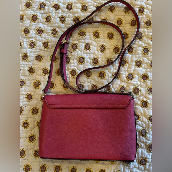 Kate Spade ♠️ Newberry Lane Sally Red Leather Crossbody Bag - Picture 3 of 8